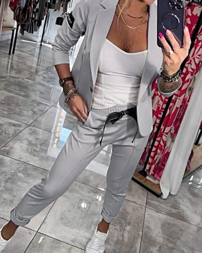 MALOU - SET TOP, GIACCA E PANTALONI
