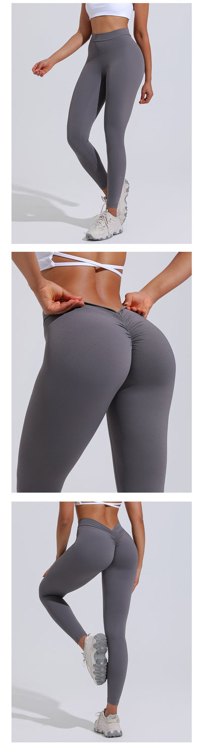 Fitness V Waist Butt Lifting High Waist Sports Leggings