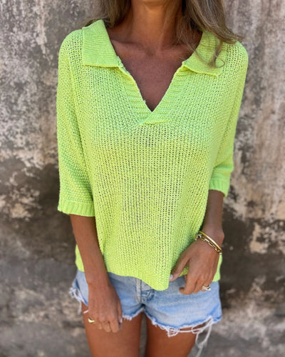 GARIELE - TOP IN MAGLIA BOHO