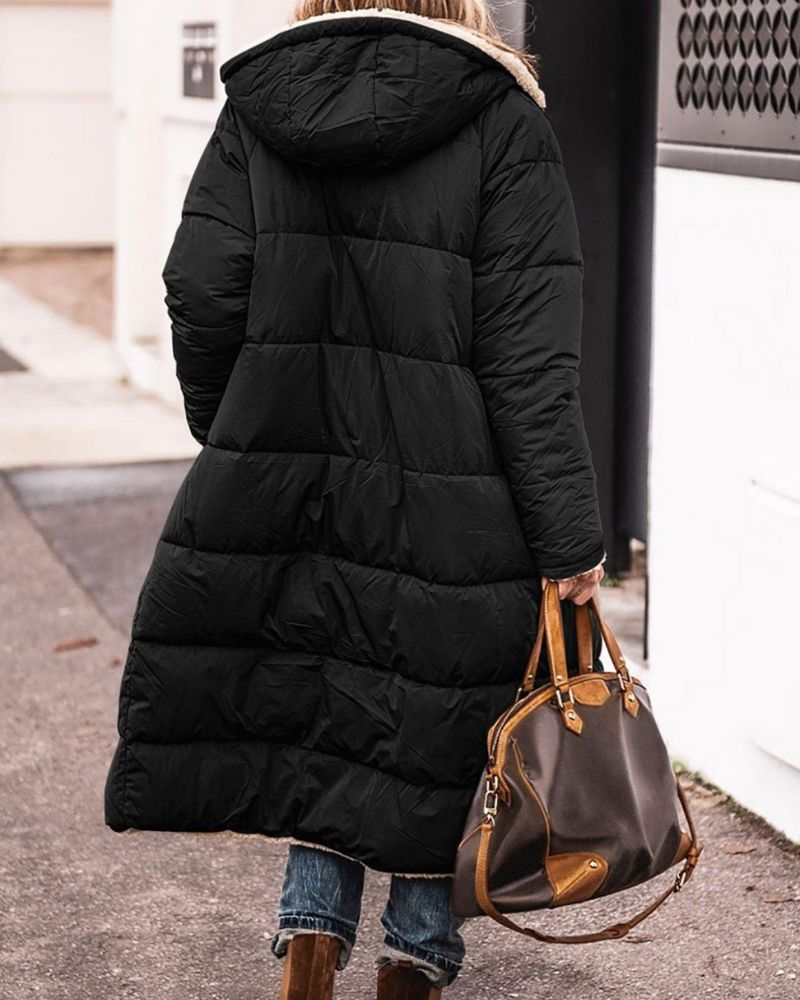 ANNIE - Cappotto lungo reversibile foderato di pelliccia