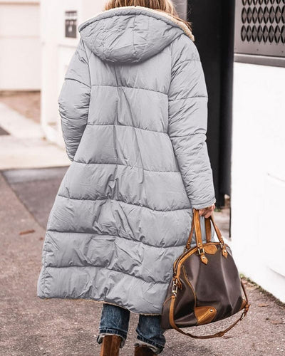 ANNIE - Cappotto lungo reversibile foderato di pelliccia