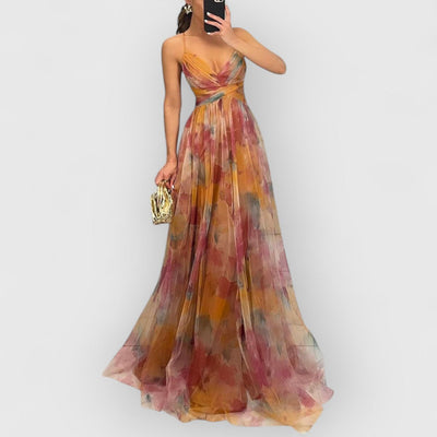 Verity | Abito maxi con stampa floreale