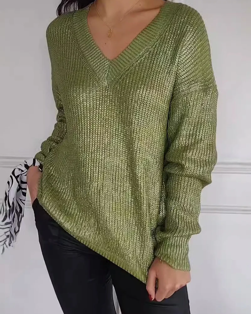 MERION - MAGLIONE CASUALE CON COLLO A V