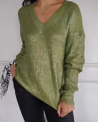 MERION - MAGLIONE CASUALE CON COLLO A V