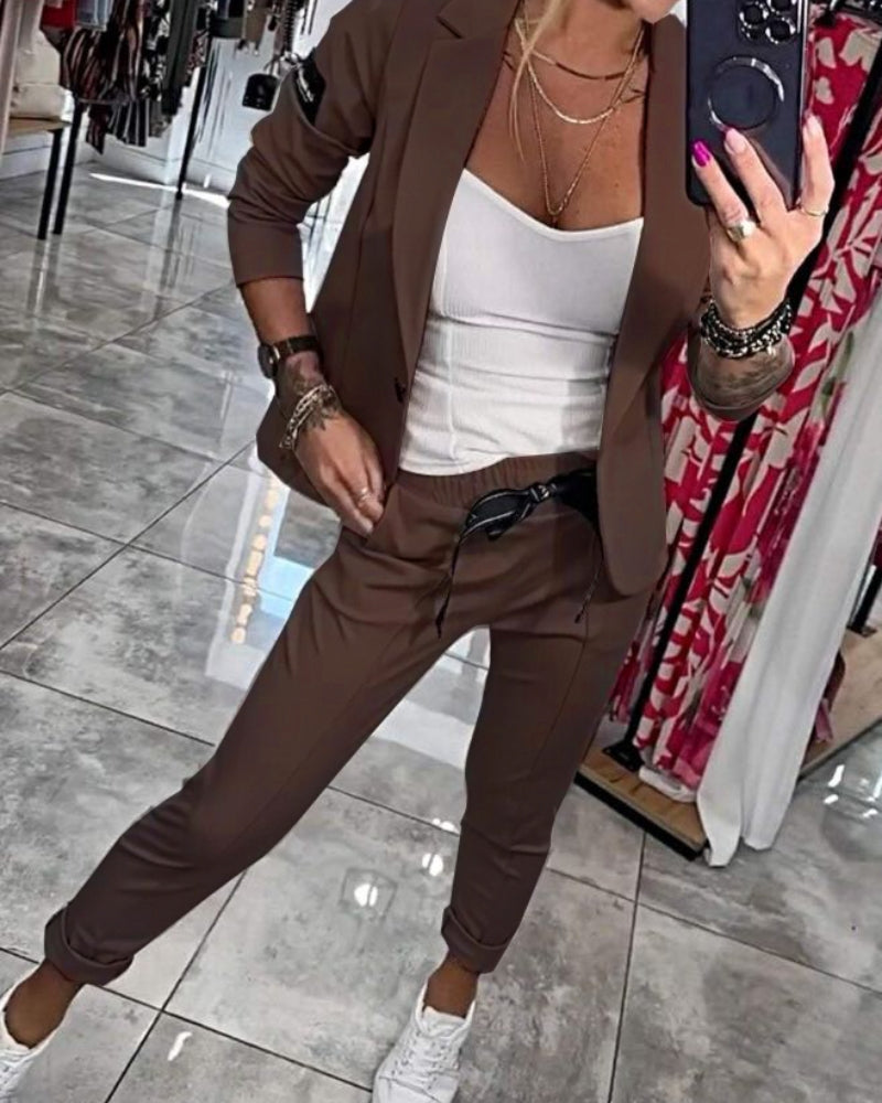 MALOU - SET TOP, GIACCA E PANTALONI
