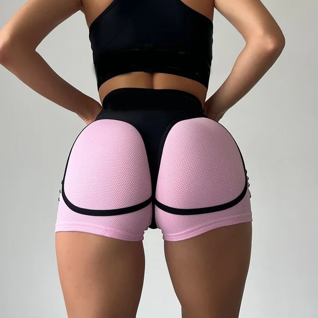 Pantaloncini sportivi con cuciture a rete