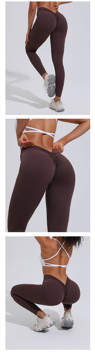 Fitness V Waist Butt Lifting High Waist Sports Leggings