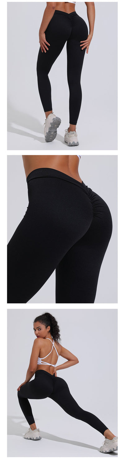 Fitness V Waist Butt Lifting High Waist Sports Leggings